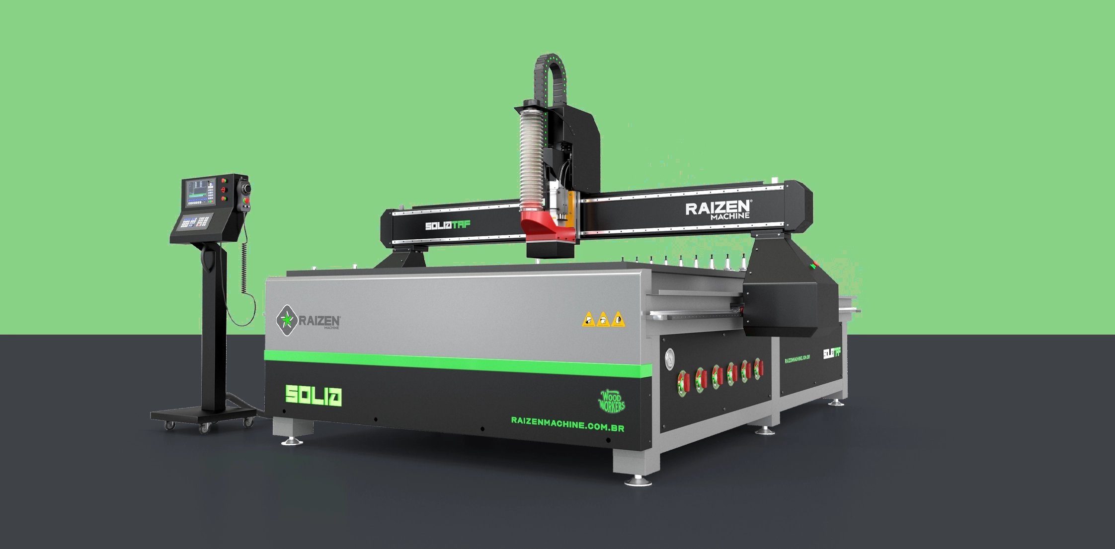 solid taf, router cnc para marcenaria da raizen machine